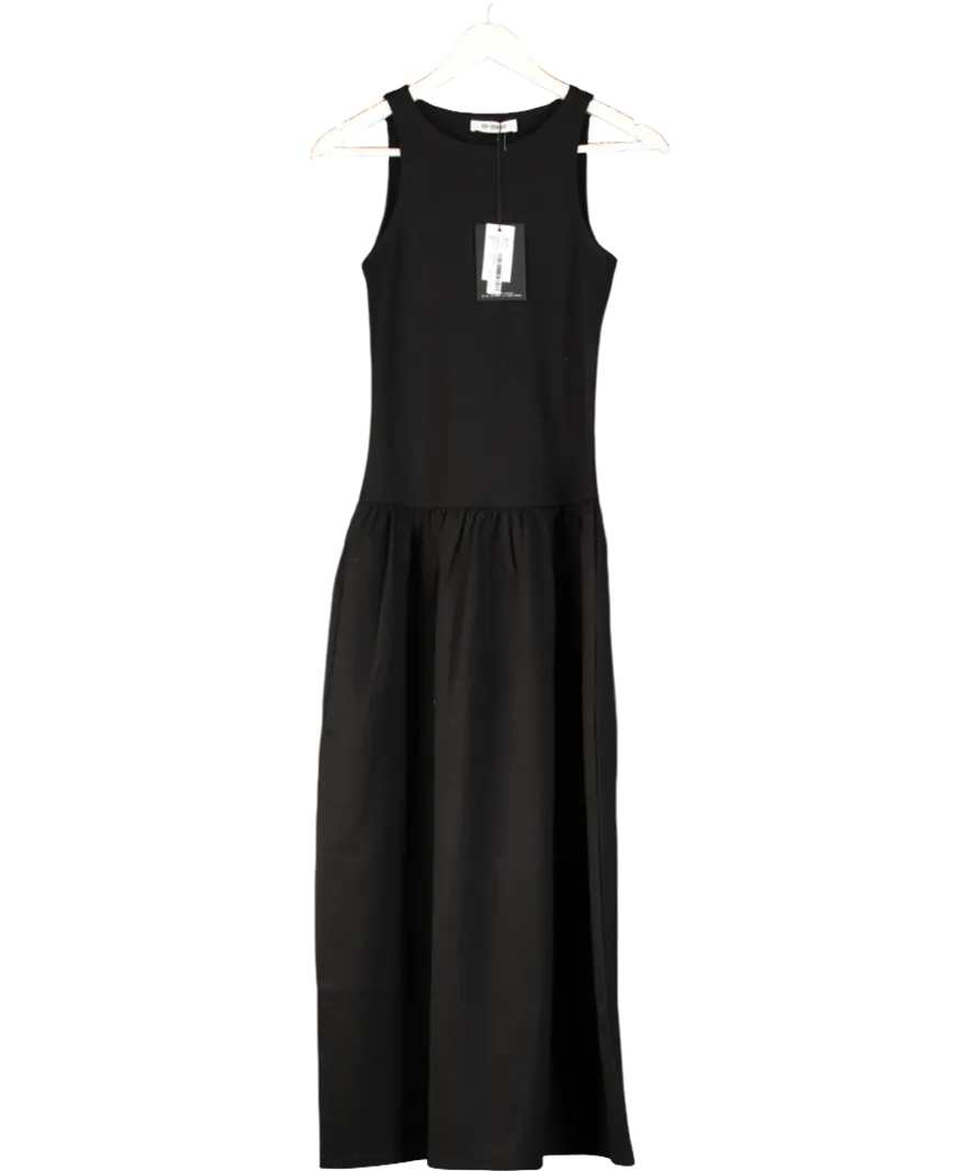 4th & Reckless Black Jersey Drop Waist Dress- Shannon UK 8