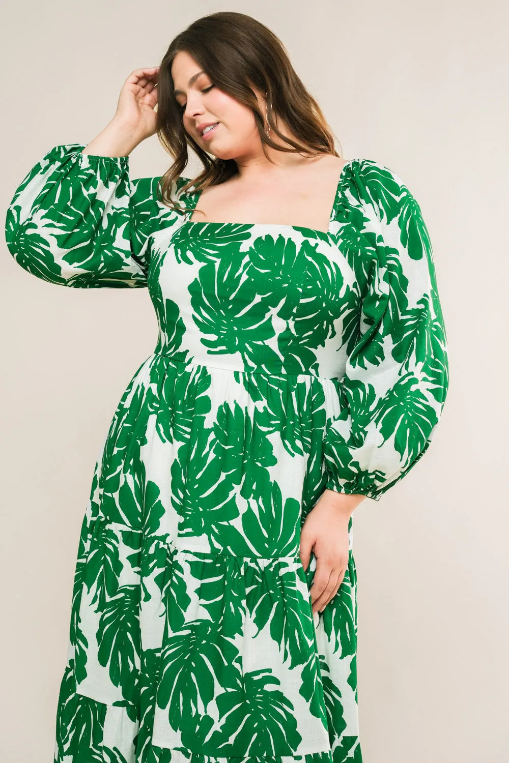 ALL THE DRAMA WOVEN MIDI DRESS