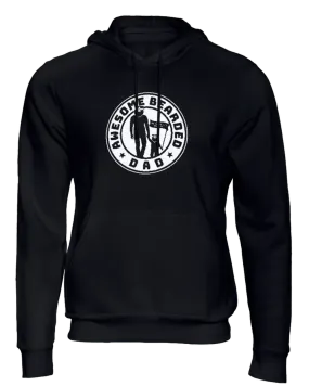 AWESOME BEARDED DAD Black Hoodie