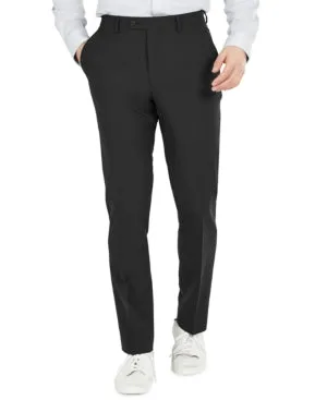 Bar Iii Mens Slim fit Dress Pants 38 / 30 Black Solid