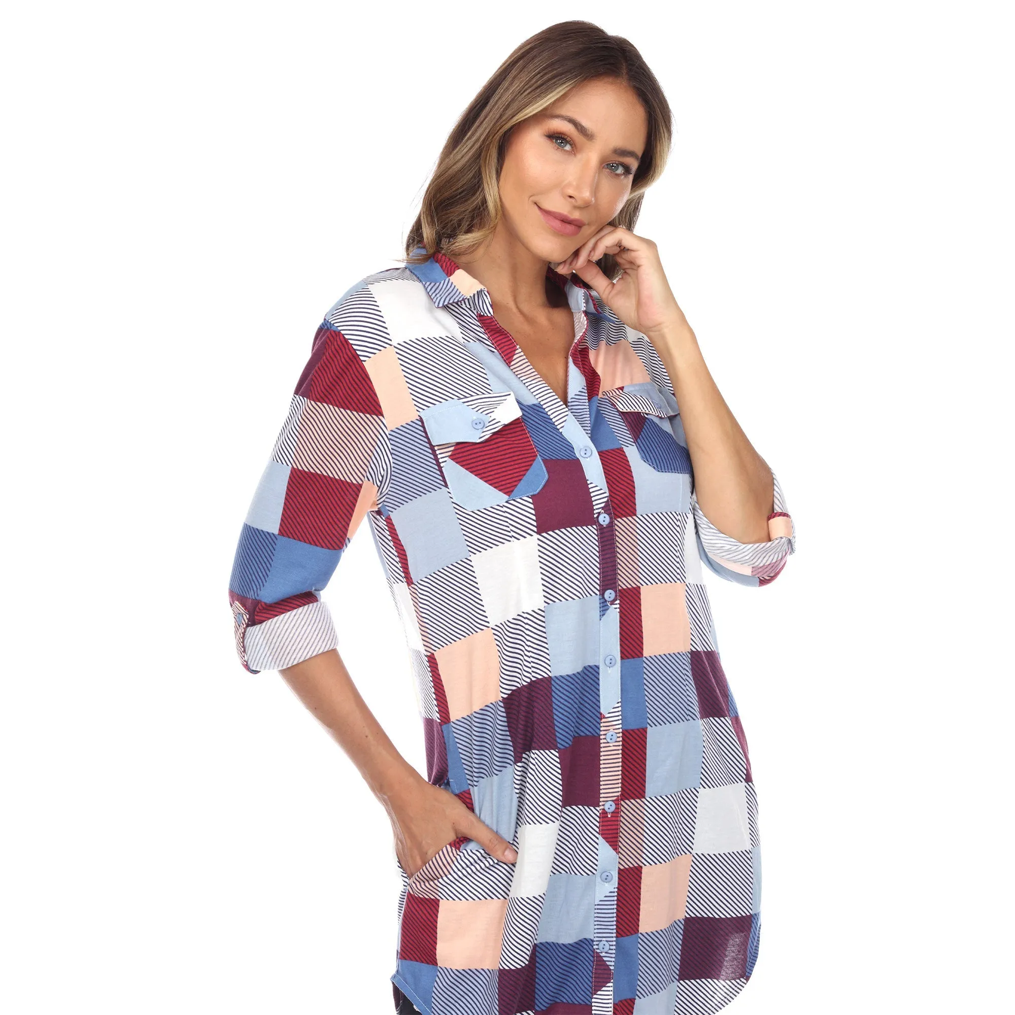 Classic Plaid Tunic Shirt