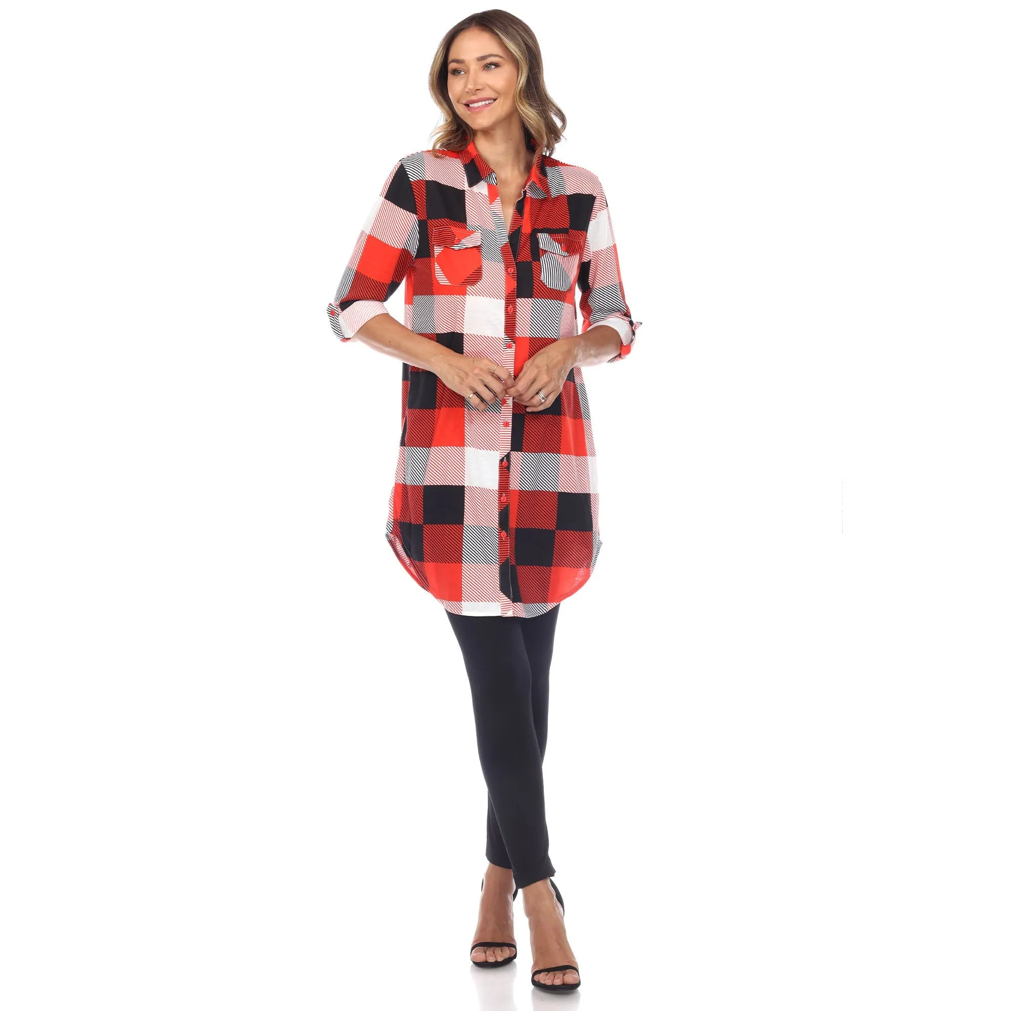 Classic Plaid Tunic Shirt