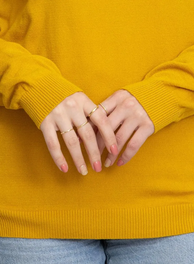 Cyber Yellow Round Knit Pullover
