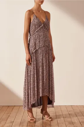 Cynthia Plunged Relaxed Maxi Dress