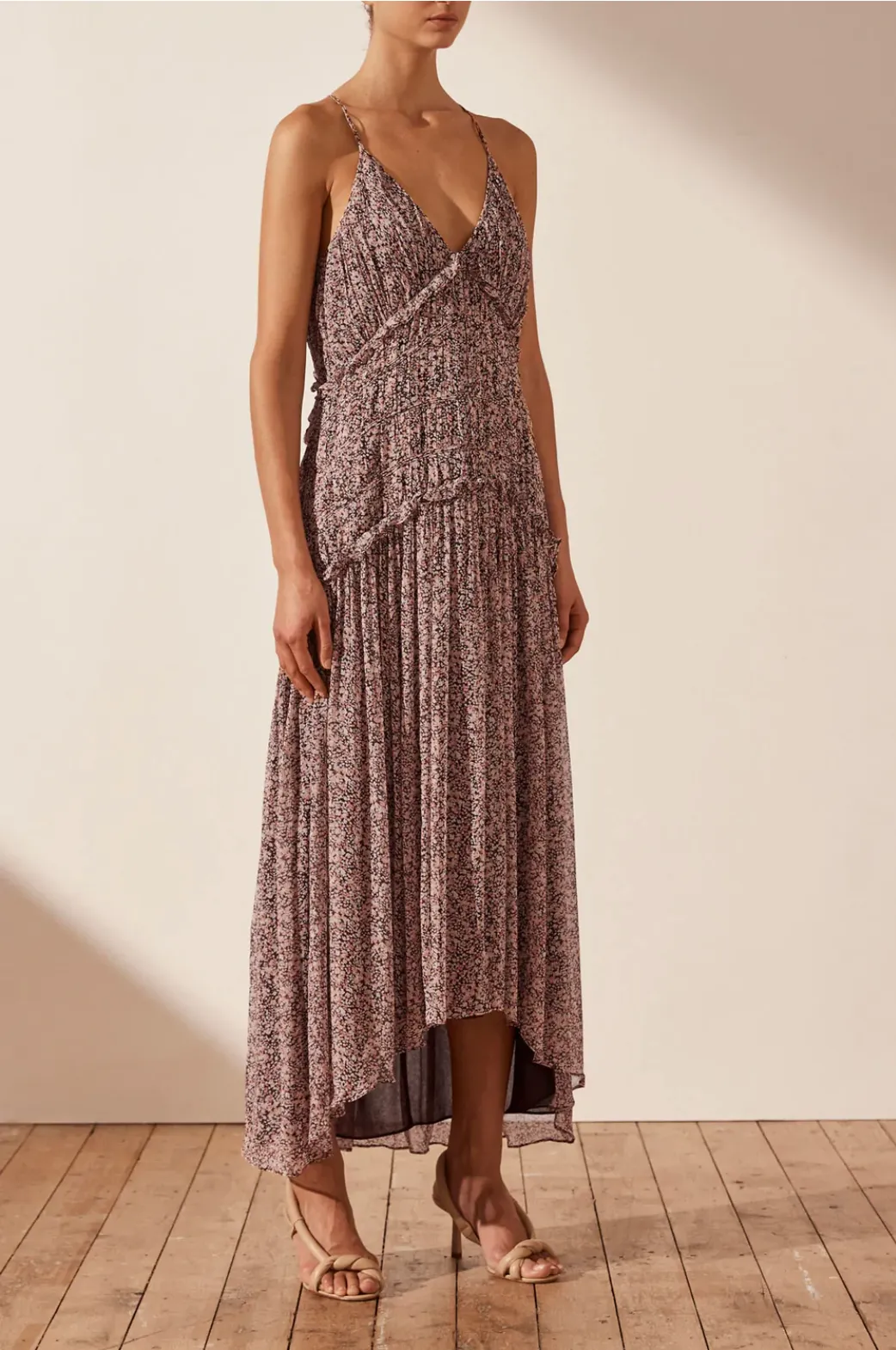 Cynthia Plunged Relaxed Maxi Dress