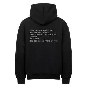 Dear Person behind me Oversized Hoodie BackPrint