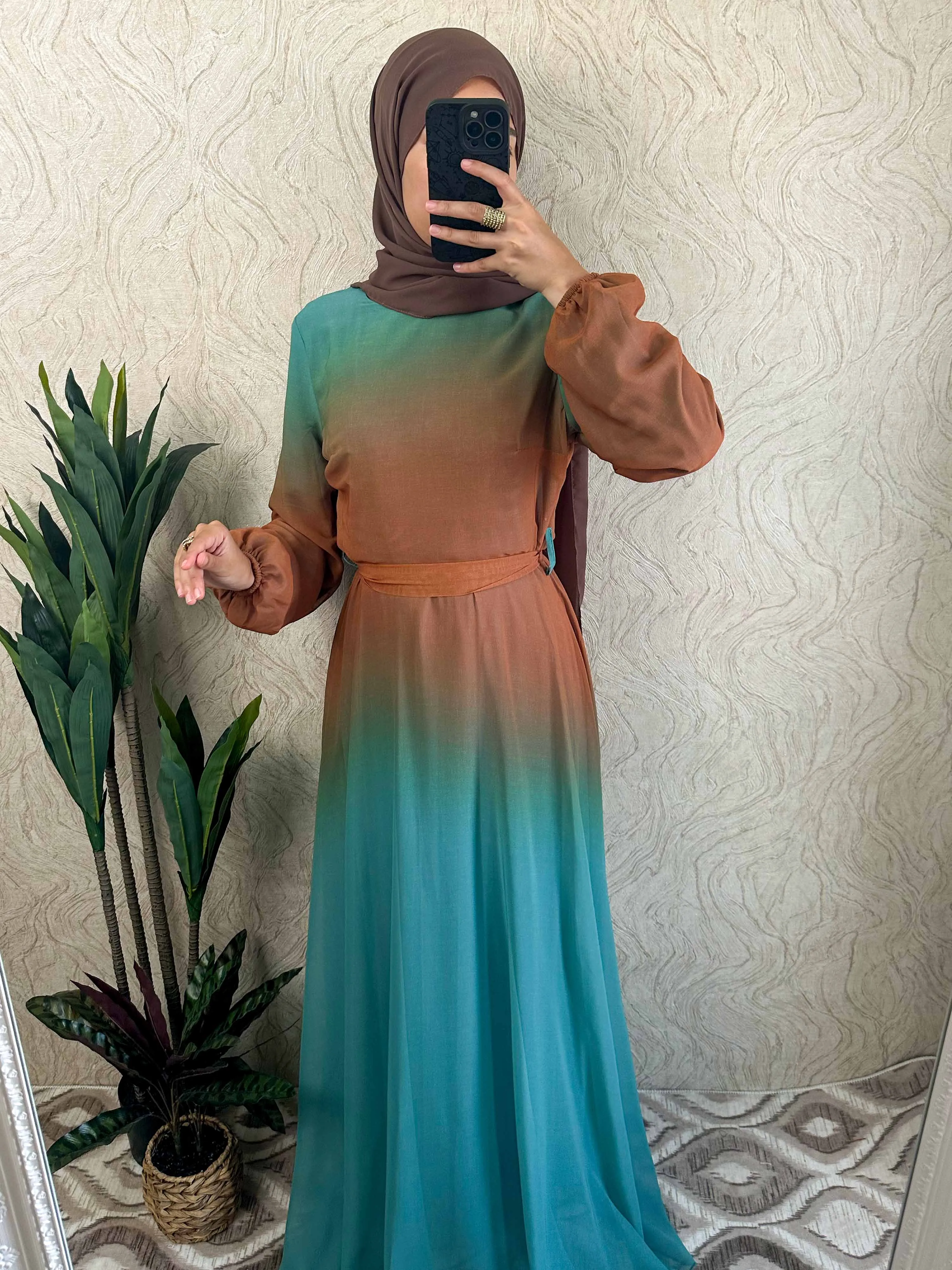 DMN Ombre Chiffon  Dress