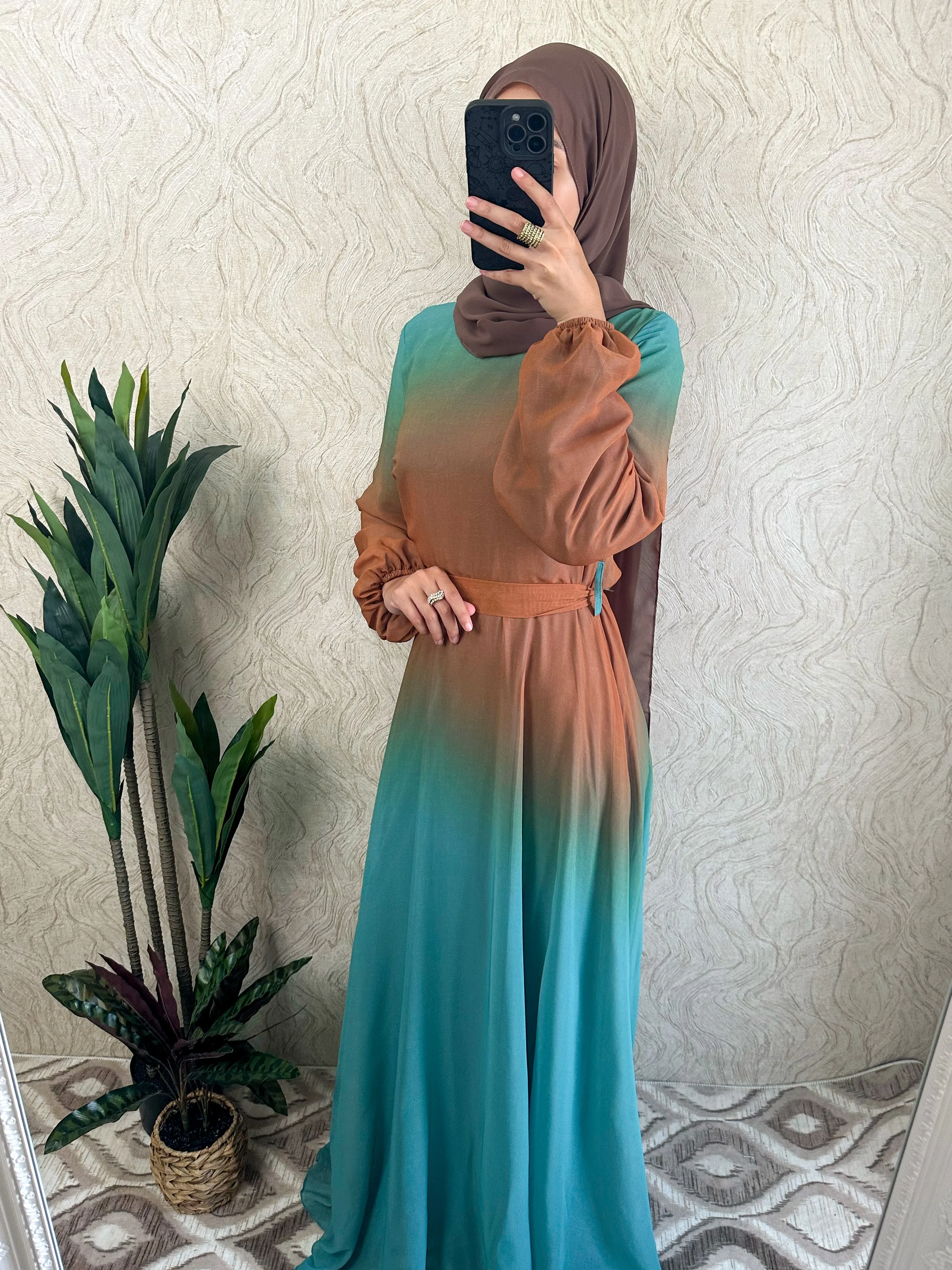 DMN Ombre Chiffon  Dress