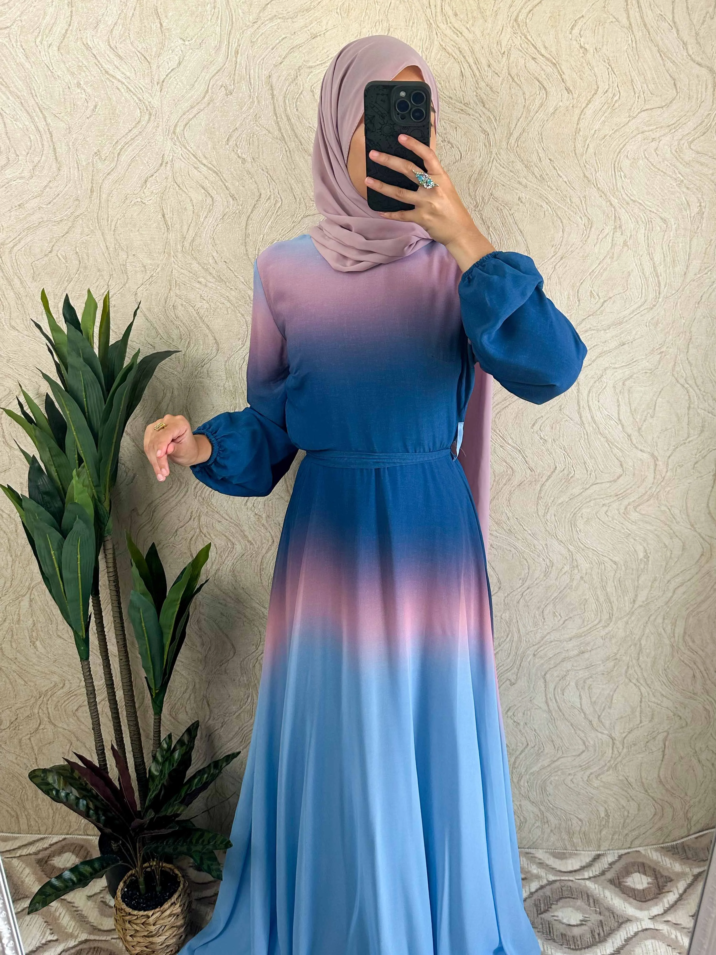 DMN Ombre Chiffon  Dress