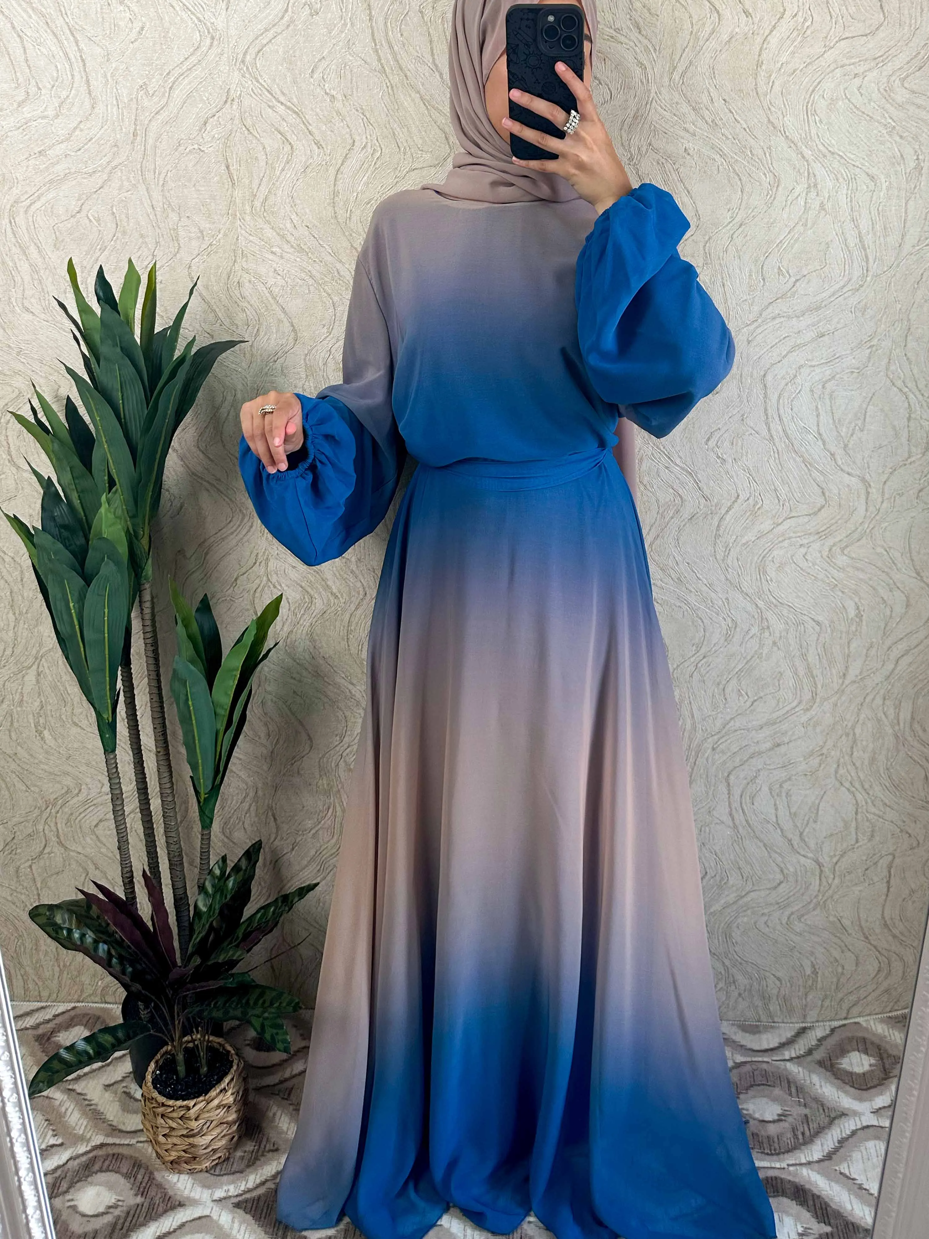 DMN Ombre Chiffon  Dress