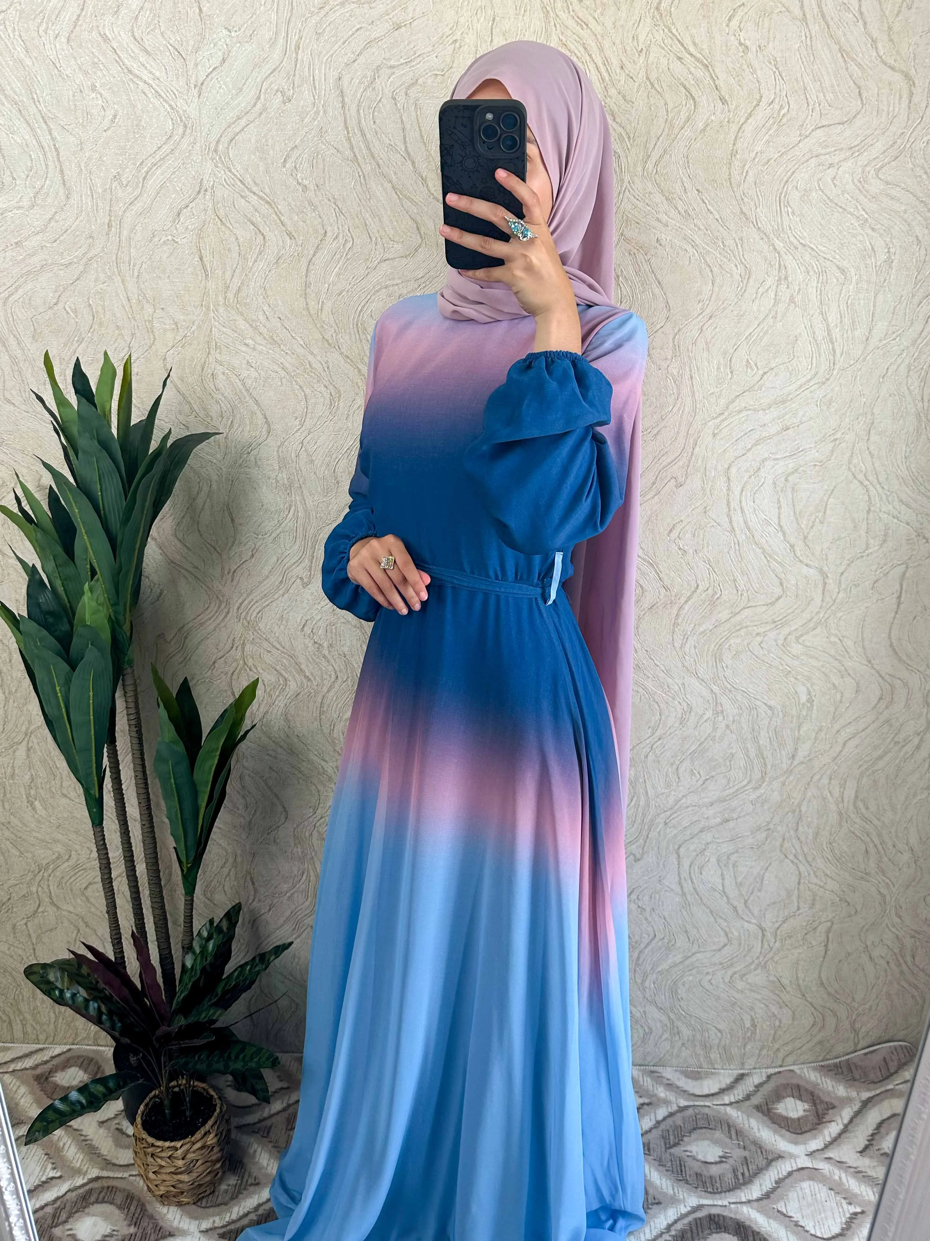 DMN Ombre Chiffon  Dress