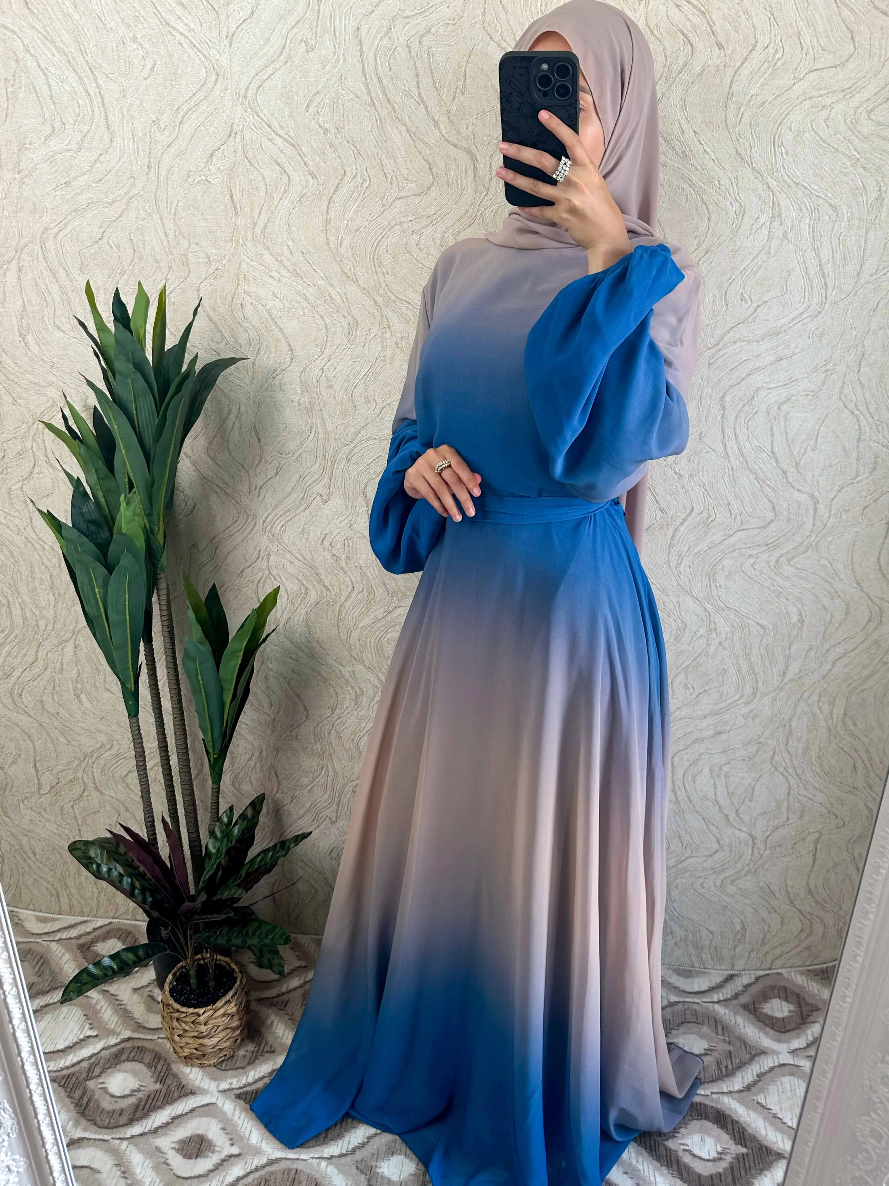 DMN Ombre Chiffon  Dress