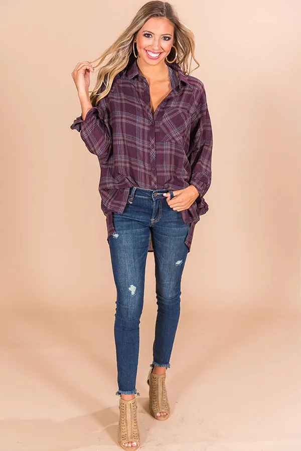 Fall Road Trip Plaid Tunic