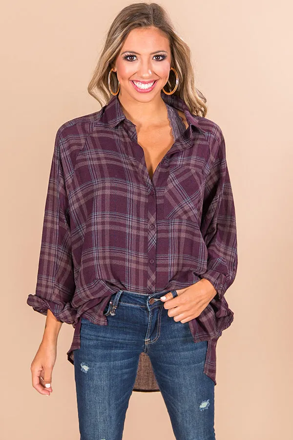 Fall Road Trip Plaid Tunic