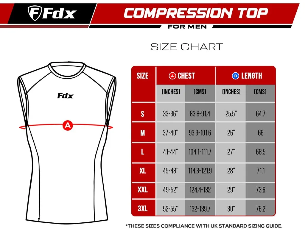 Fdx Luniron Red Men's Sleeveless Summer Base Layer Shirt