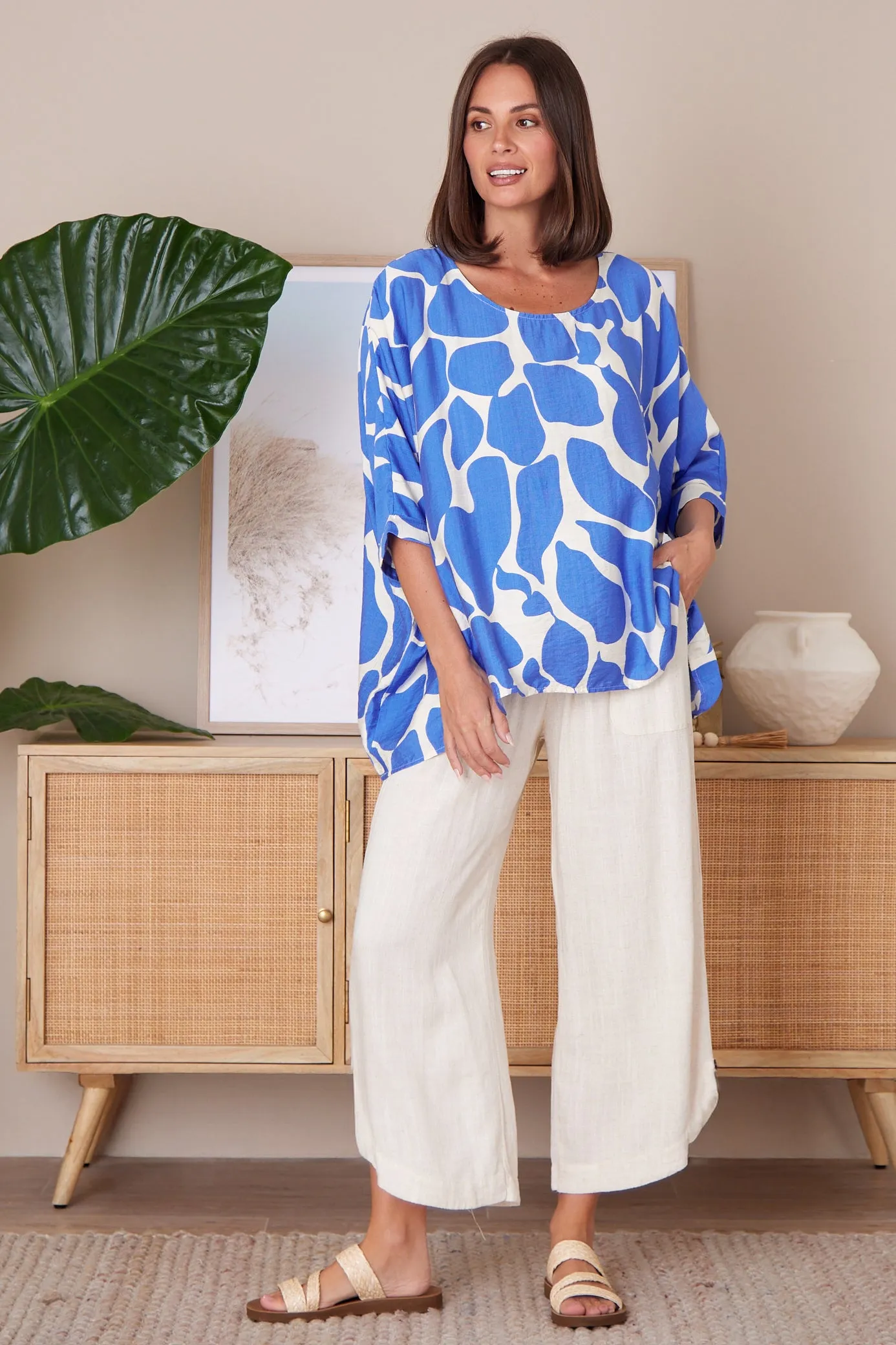 Felicity Linen Pants - Beige