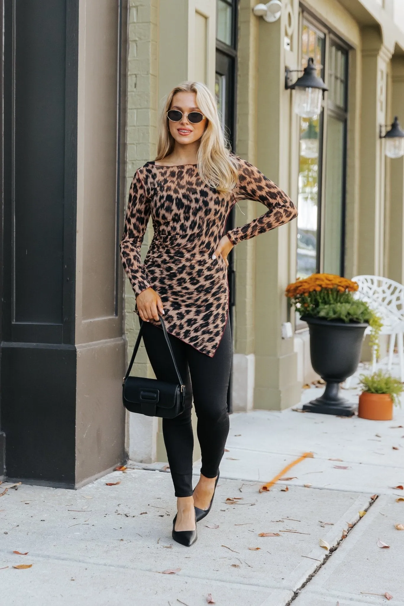Free People Cheetah Print Something Extra Tunic
