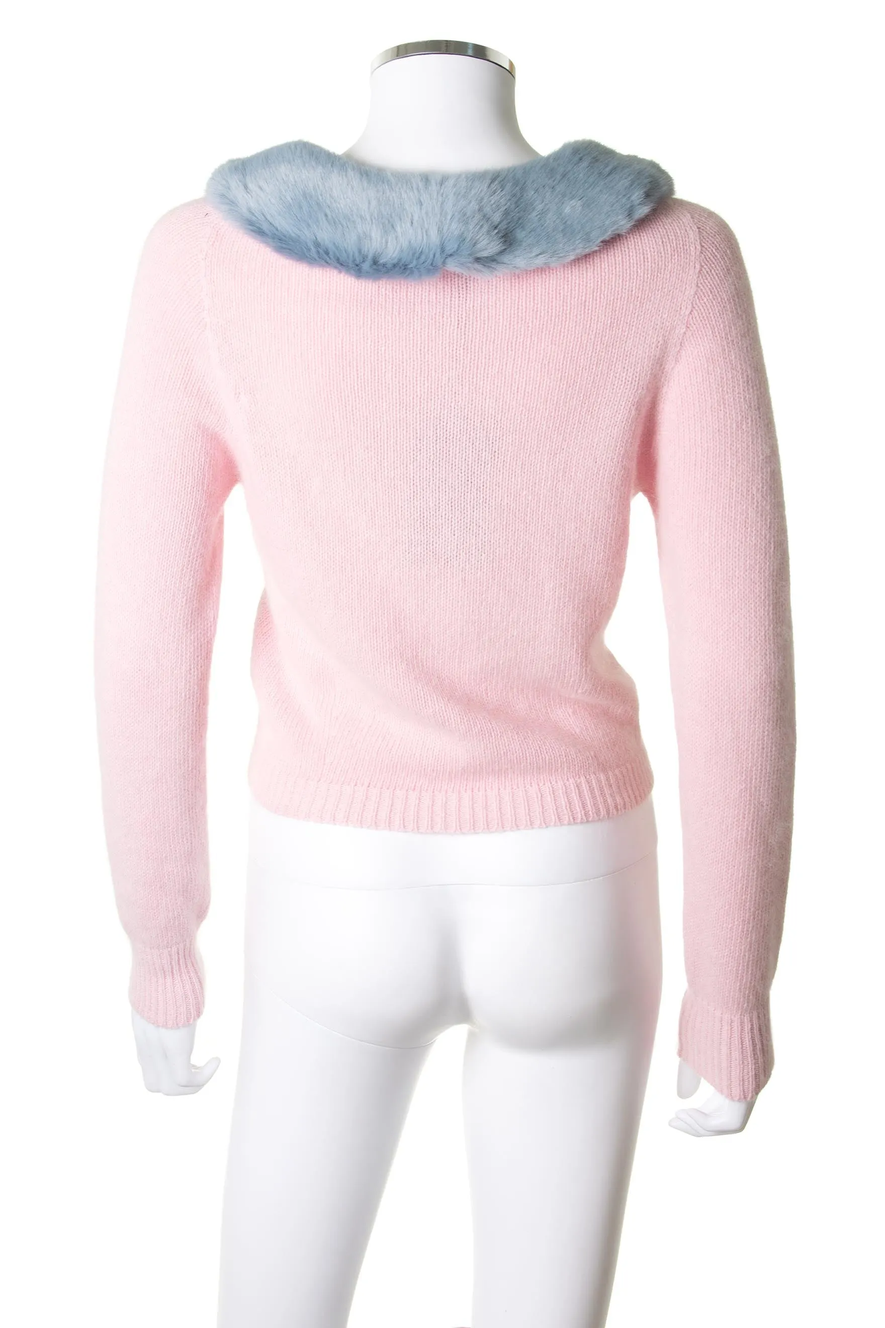 Fur Collar Cardigan