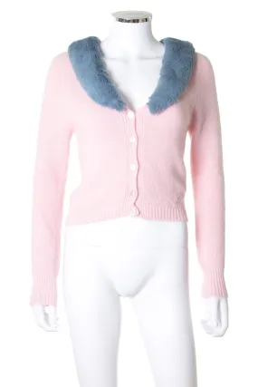 Fur Collar Cardigan