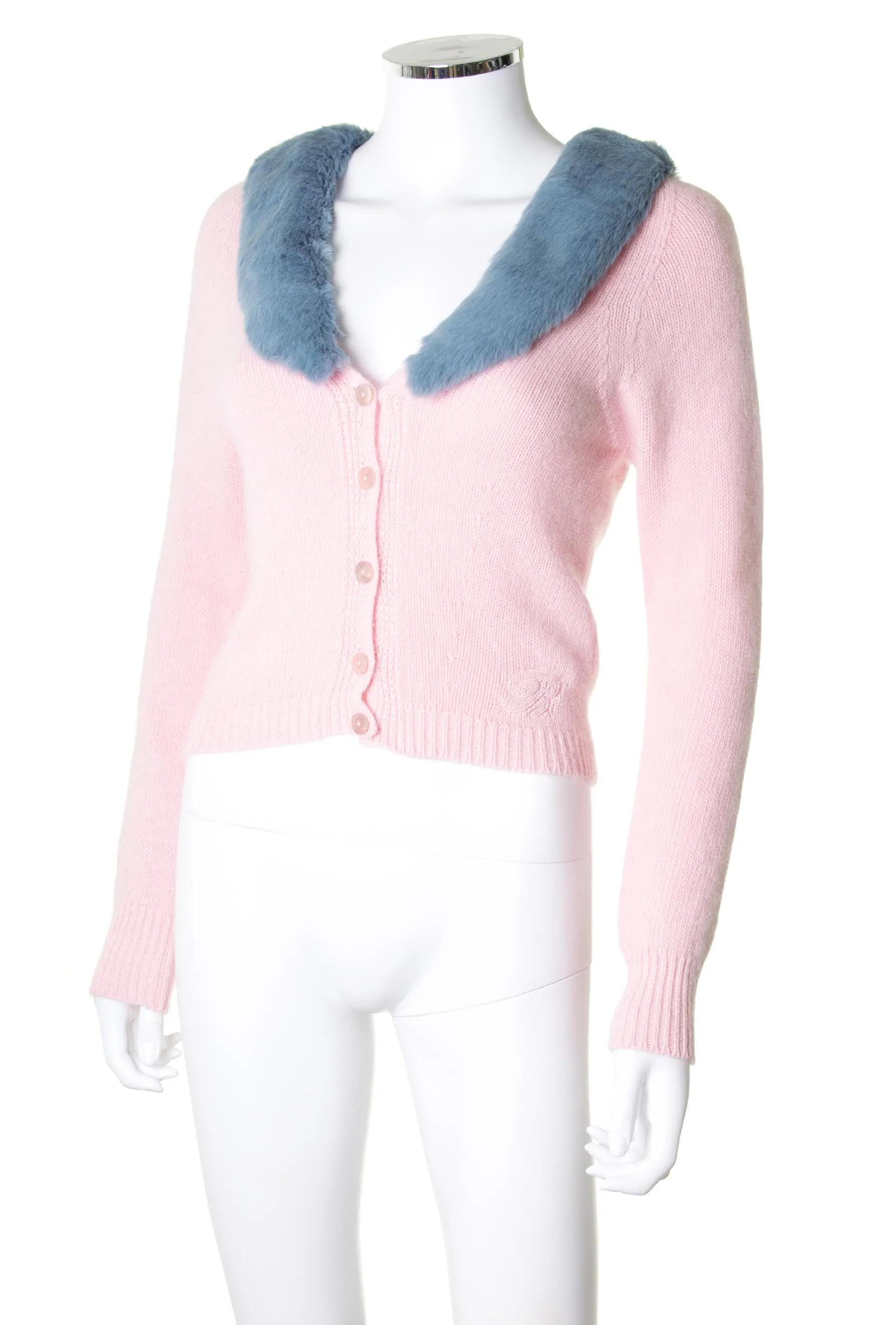 Fur Collar Cardigan