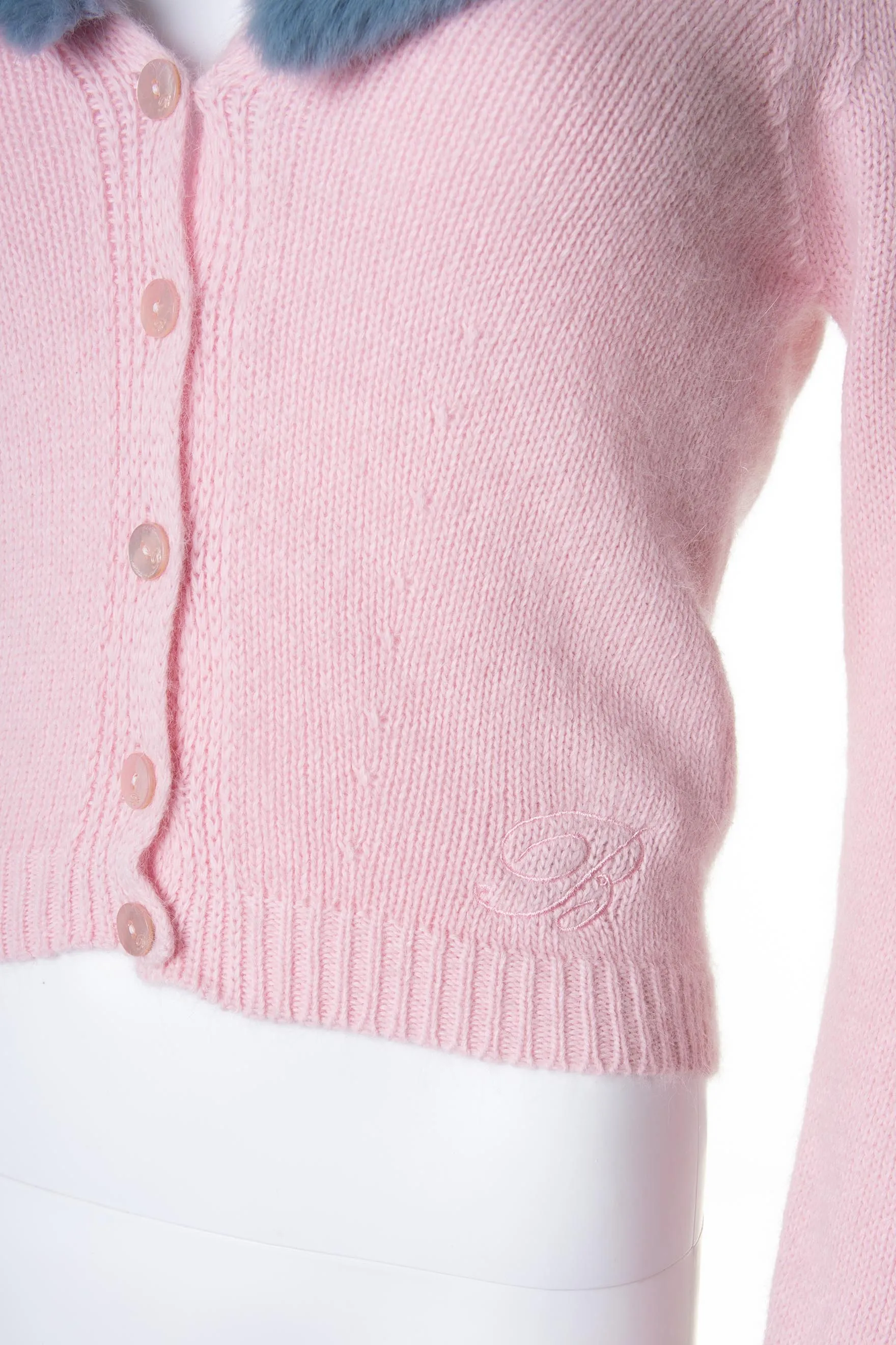 Fur Collar Cardigan