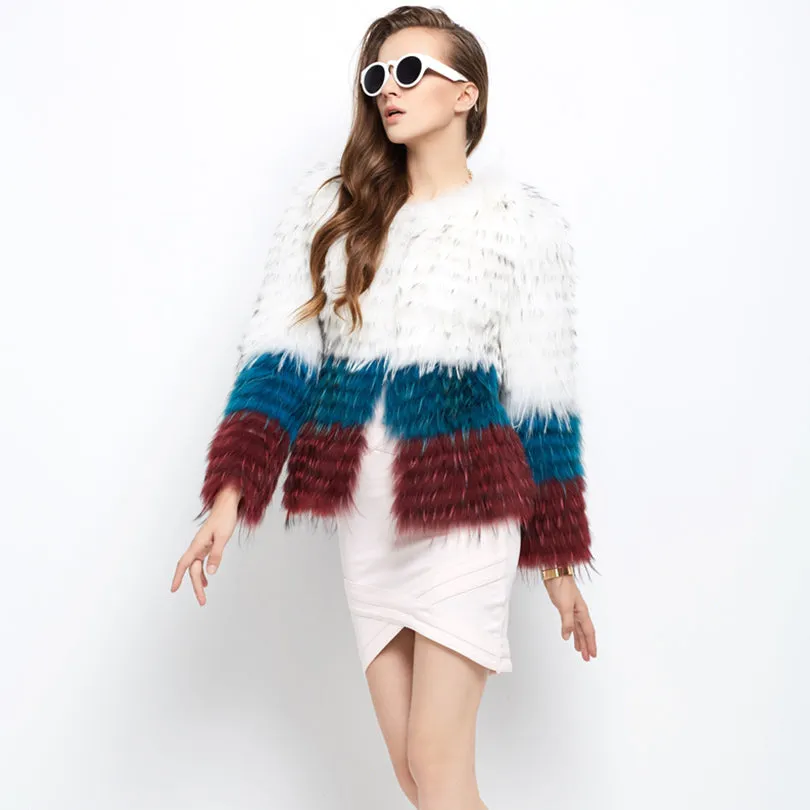Genuine  Raccoon Fur Jacket