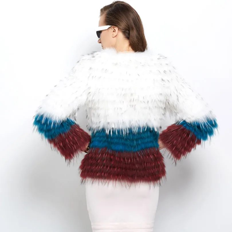 Genuine  Raccoon Fur Jacket