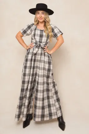Laura Jumpsuit in Plaid - FINAL SALE