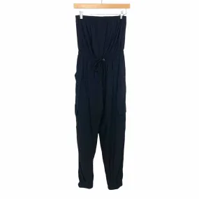 Le Lis Black Strapless Drawstring Waist Jumpsuit NWT- Size S