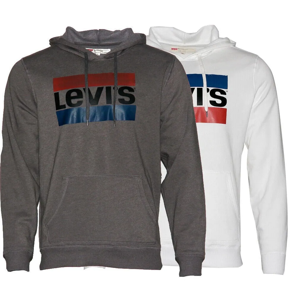 Levi's Mens Hoodie Logo Long Sleeve Casual Drawstring Hooded Pullover Sweatshirt