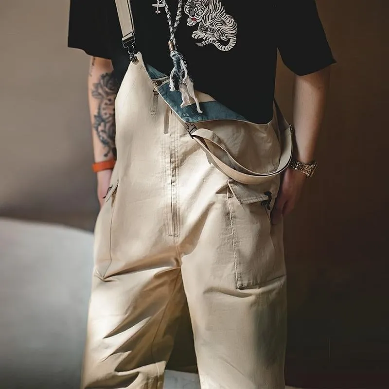 Men's Vintage Loose Cargo Overalls 71593009Y