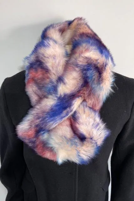 Multi Color Faux Fur Collar Wrap Scarf Neck Warmer One Size