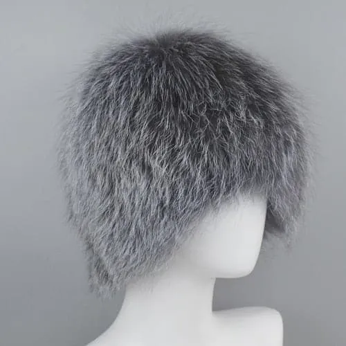 Natural Fox Fur Hat - Luxurious Winter Accessory for Women | Adjustable Size   Real Fur Material | JbenikY