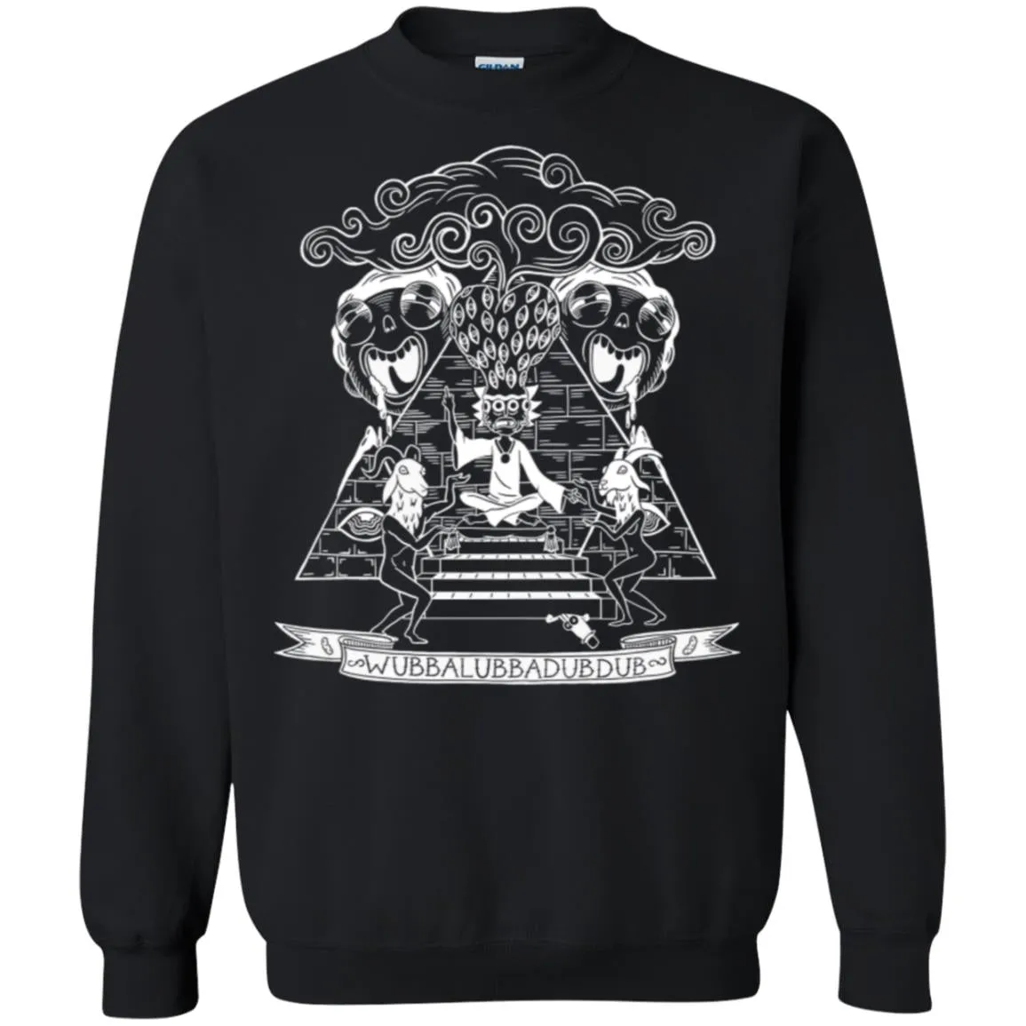 Rick And Morty Wubba Lubba Dub Dub Pyramid Unisex Crewneck Pullover Sweatshirt