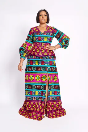 RUFARO AFRICAN PRINT MAXI DRESS