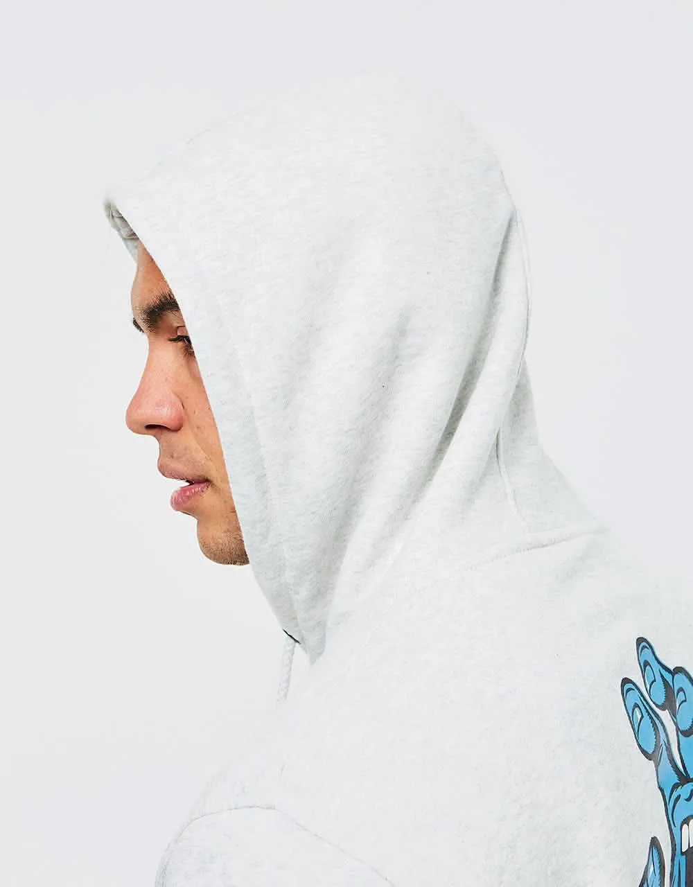 Santa Cruz Screaming Hand Chest Pullover Hoodie - Athletic Heather