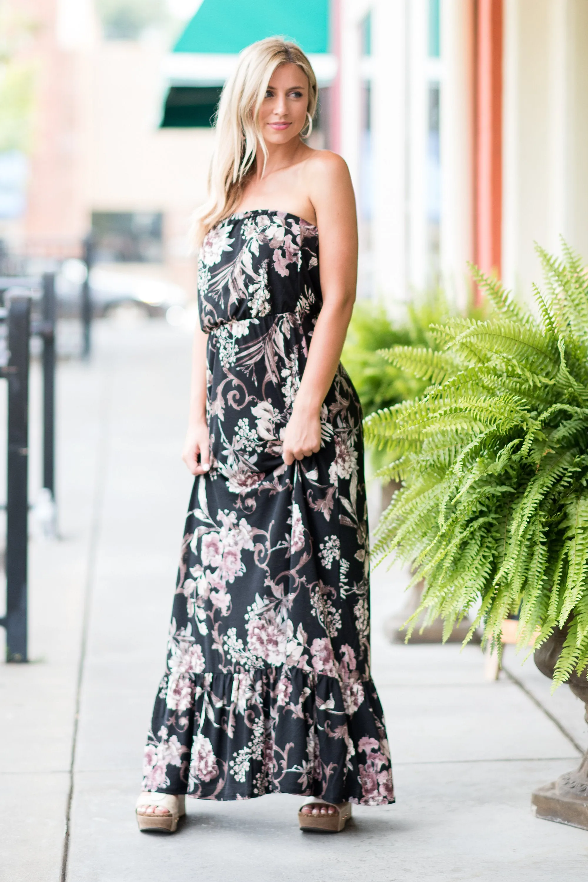 See You Coming Maxi Dress, Black