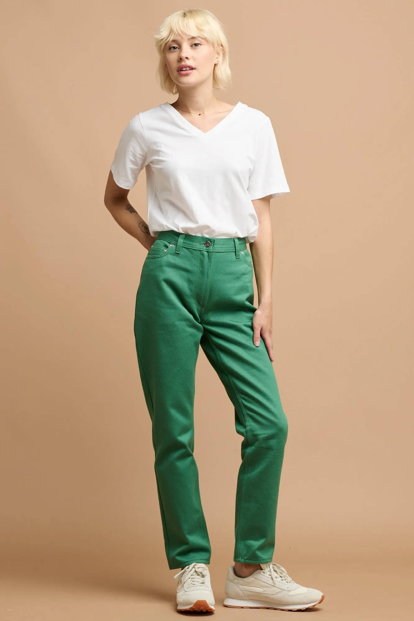 Women's Gloria Straight leg High Rise Jean - Green