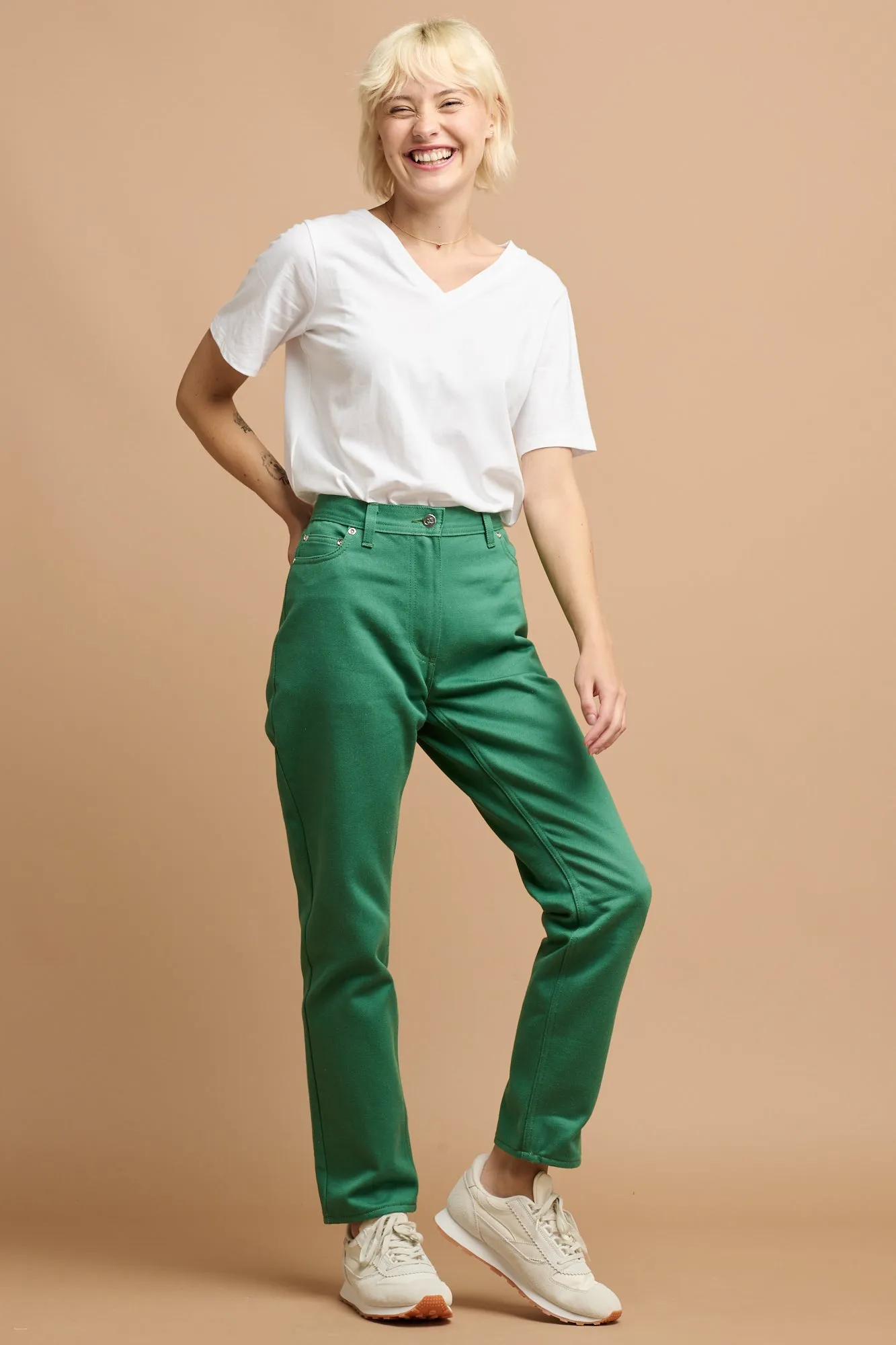 Women's Gloria Straight leg High Rise Jean - Green
